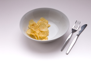 Crisps in a bowl