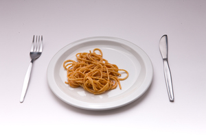 Pasta, in sauce, spaghetti, plate