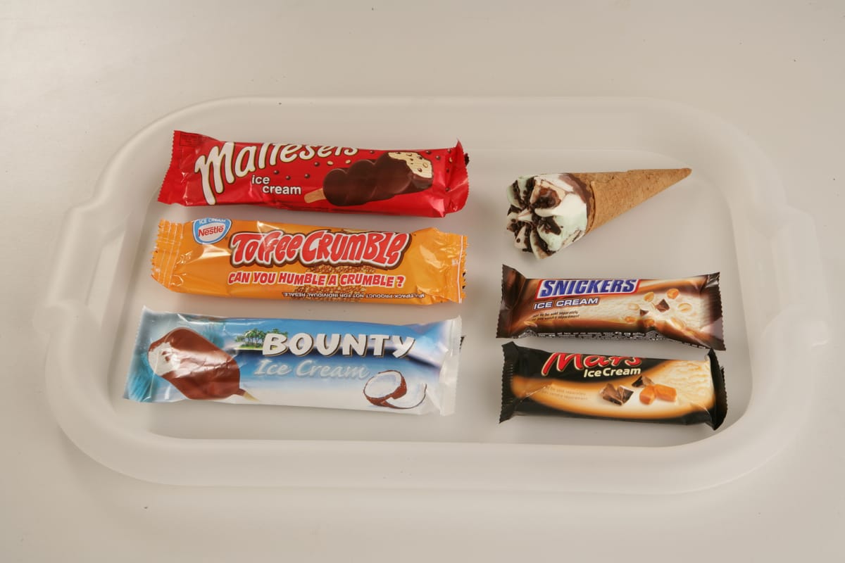 Ice cream bars and lollies